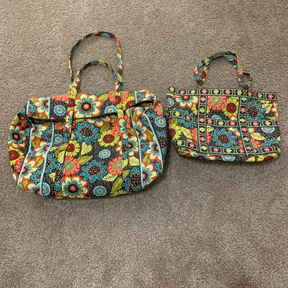 Matching Vera Bradley Zip up Travel Bag and Purse